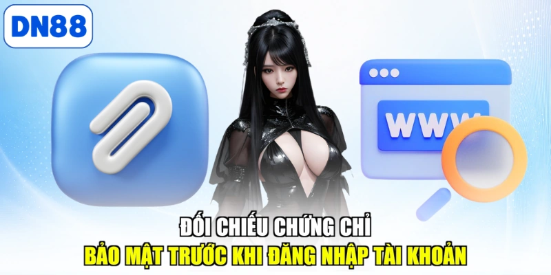 Đối chiếu chứng chỉ bảo mật trước khi đăng nhập tài khoản