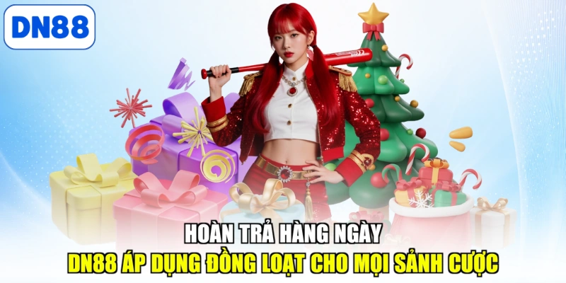 Hoàn trả hàng ngày DN88 áp dụng đồng loạt cho mọi sảnh cược